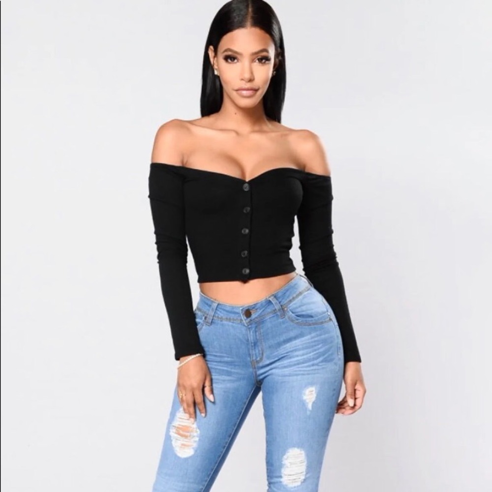 Fashion Nova Off Shoulder Crop Top
